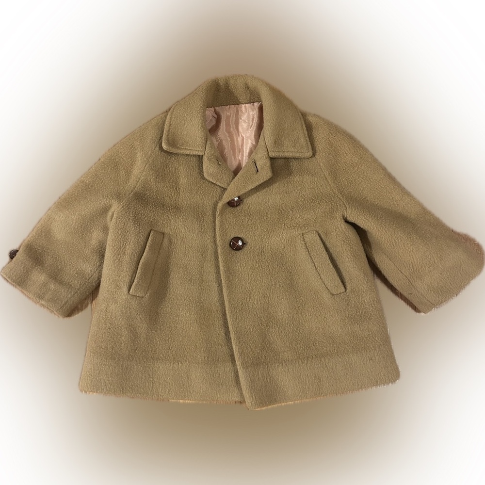 Girls Vintage Camel Coat 2T